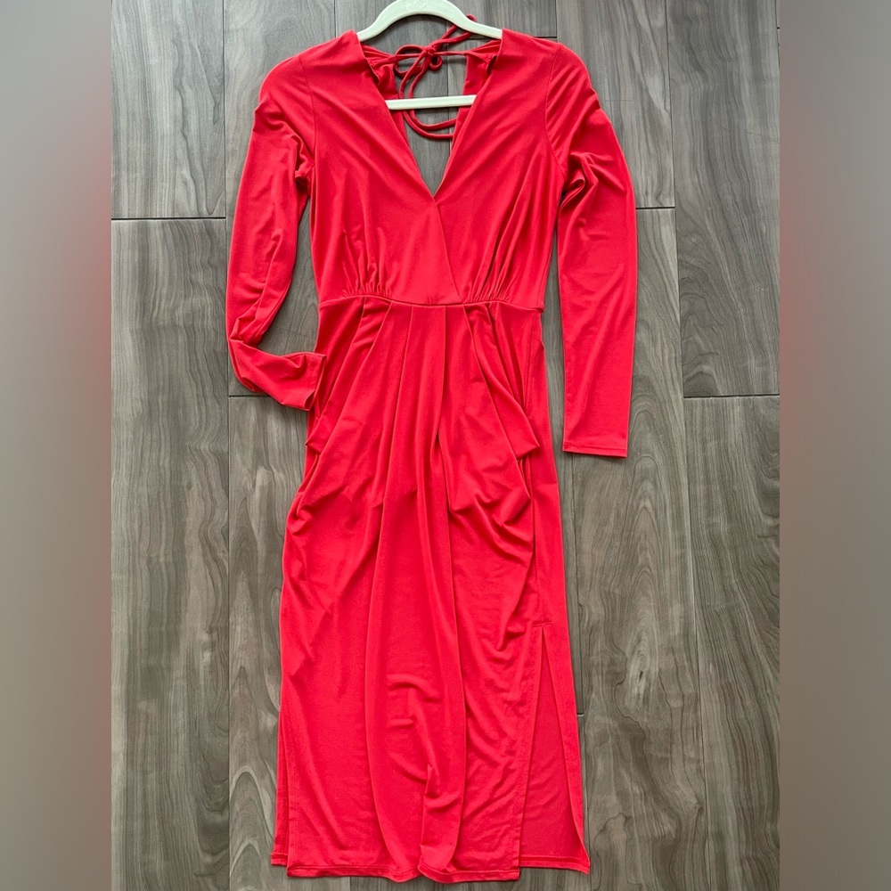 Bcbgeneration Deep V Neck Drapey Pocket Dress - image 4